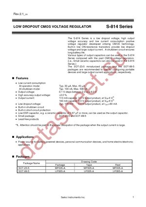 S-814A22AUC-BCMT2G datasheet  